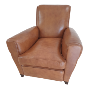 French Art Deco 1920's Leather Armchair