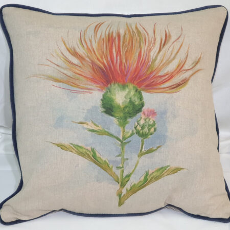 Highland Thistle Picture Panel Scatter Cushion